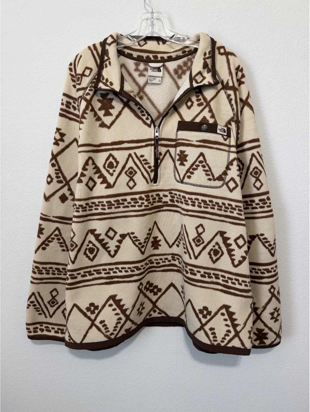 The North Face 1/4 Zip Gordon Lyons Pullover Shirt Aztec Print Men's Size XXL